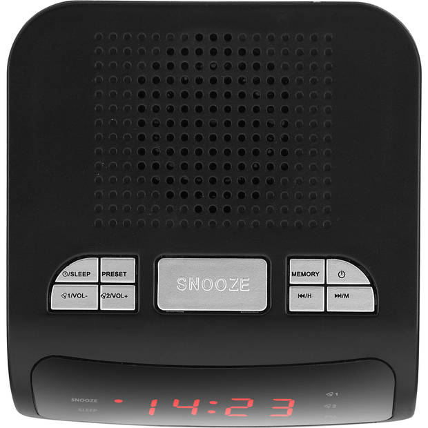 Smartwares wekkerradio CL-1459 digitaal 15 x 17 x 10 cm zwart