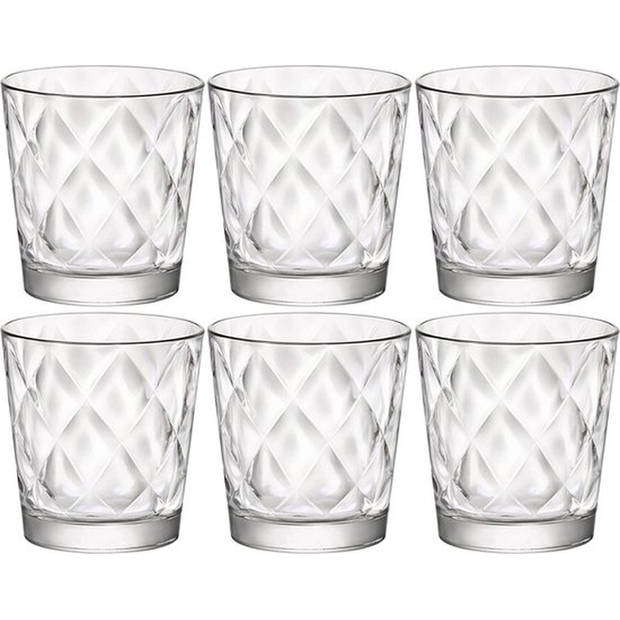 Kaleido waterglazen - 6x stuks - 240 ml - Sapglas/drinkglazen voordeel set - Drinkglazen