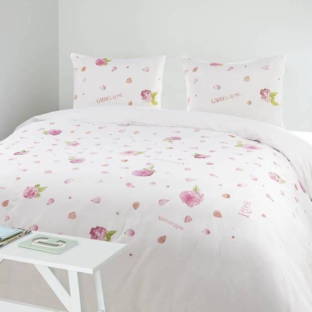 Marjolein Bastin Soft Roses dekbedovertrek - Lits-jumeaux (240x200/220 cm + 2 slopen) - Katoen - Pink