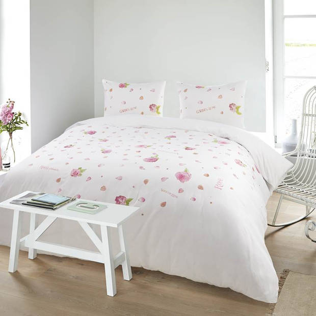 Marjolein Bastin Soft Roses dekbedovertrek - Lits-jumeaux (240x200/220 cm + 2 slopen) - Katoen - Pink