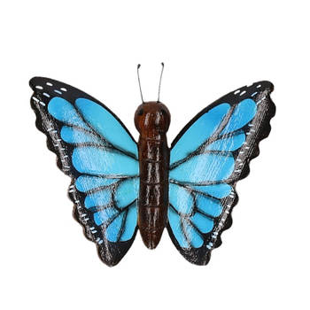 Houten magneet in de vorm van een blauwe vlinder - Magneten