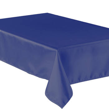 Donkerblauwe afneembare tafelkleden/tafellakens 138 x 220 cm papier/kunststof - Feesttafelkleden