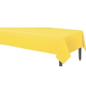 Feest/party gele tafelkleden 120 x 180 cm van stof - Feesttafelkleden