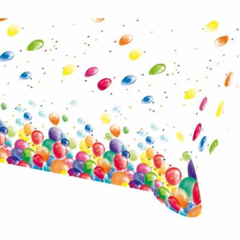Feest tafelkleed met ballonnen opdruk plastic 180x120cm - Feesttafelkleden