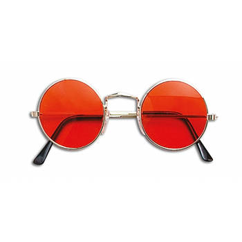 Oranje hippie bril - Verkleedbrillen
