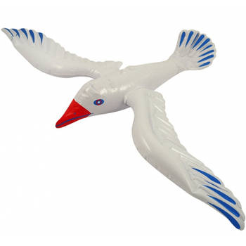 Witte opblaas vogel meeuw 67 cm - Opblaasfiguren