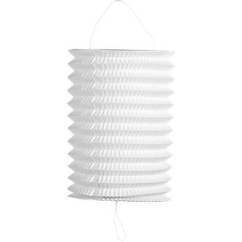Treklampion - wit - papier - Dia 16 x H20 cm - Sint Maarten lampionnen - Feestlampionnen