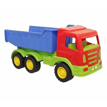 Rode speelgoed truck met laadklep - Speelgoed vrachtwagens