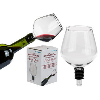 Wijnfles schenkdop wijnglas vorm - gadget/funkado - drank/moederdag - Wijnafsluiters