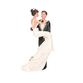 Romantische bruidstaartdecoratie 10cm - Taartdecoraties