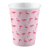 8x stuks Flamingo vogels thema feest bekers 250 ml - Feestbekertjes