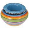 Spaanse gekleurde asbak blauw 14 cm - Asbakken