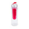 Water fles met fruitfilter rood 700 ml - Drinkflessen