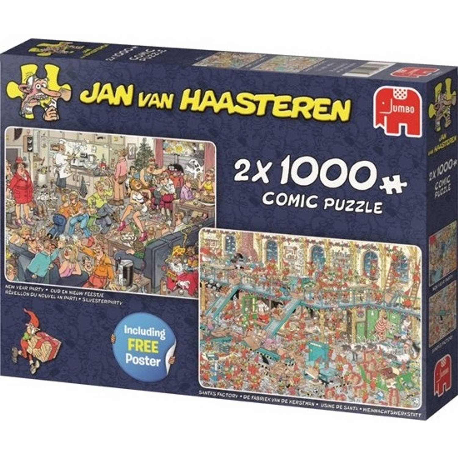 Wat Assert nachtmerrie Jan van Haasteren puzzel feestdagen - 2 x 1000 stukjes | Blokker