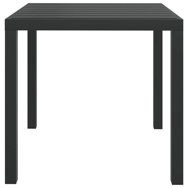 vidaXL Tuintafel 80x80x74 cm aluminium en HKC zwart