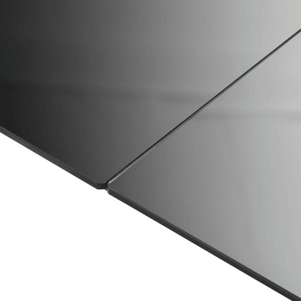 vidaXL Tuintafel 150x90x74 cm aluminium en glas zwart