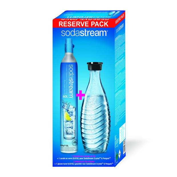SodaStream Reservepack cilinder + glazen karaf