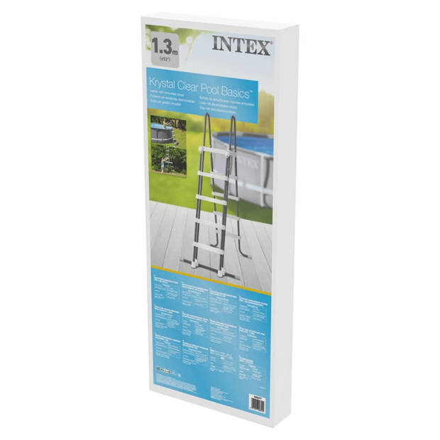 Intex zwembadladder zilver/wit 132 cm