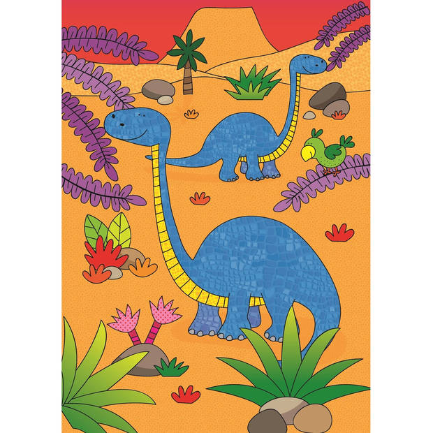 Galt waterkleurboek Dinosaurs junior 26 x 14 cm 2-delig