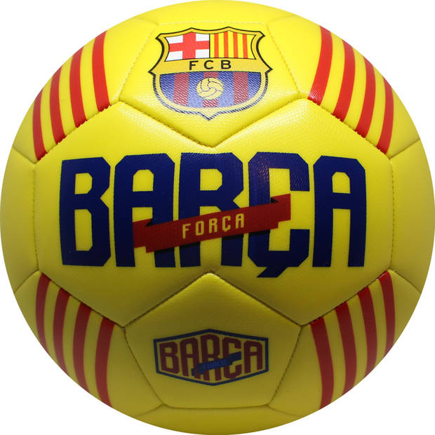 FC Barcelona voetbal Més que un club kunstleer maat 5 geel