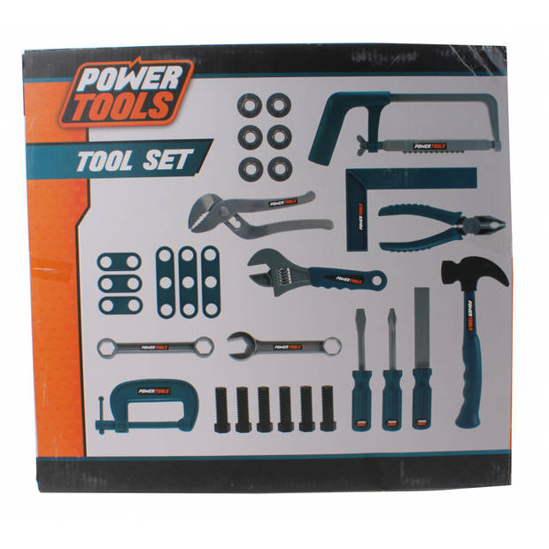Toi-Toys gereedschapsset Power Tools 30-delig grijs