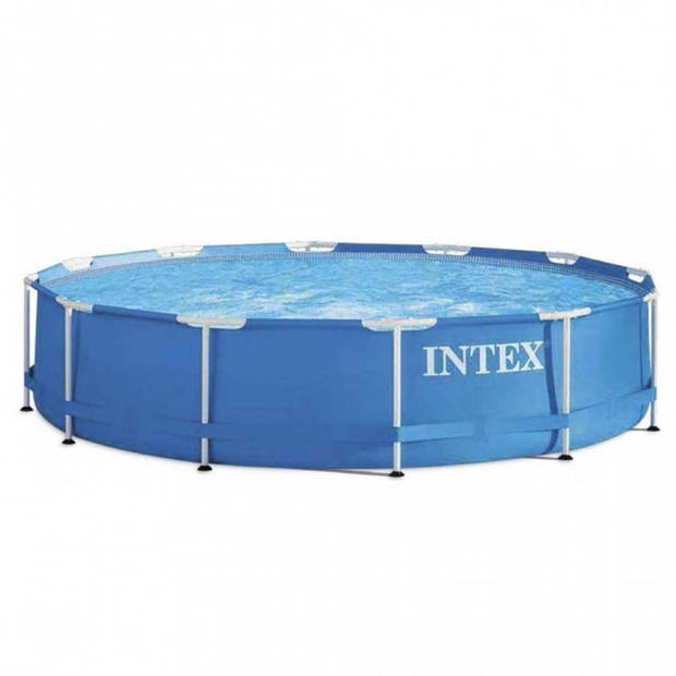 Intex opzetzwembad Metal Frame - 366 x 76 cm - blauw