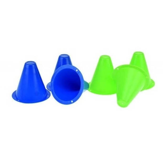 Toi-Toys minipionnen 8 cm blauw/groen 6 stuks