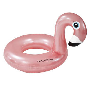 Opblaasbare Flamingo Zwemband Rosé Goud Groot 105 cm