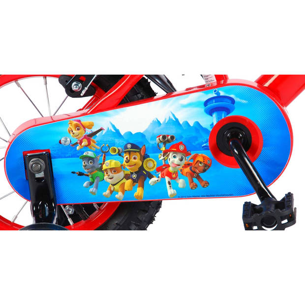 Volare Jongensfiets Paw Patrol 12 Inch 23 cm Jongens Knijprem Rood