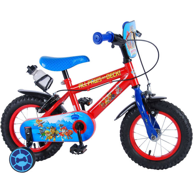 Volare Jongensfiets Paw Patrol 12 Inch 23 cm Jongens Knijprem Rood