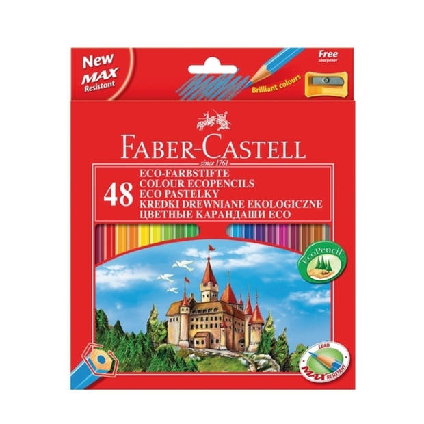 kleurpotlood Faber-Castell Castle zeskantig karton etui met 48 stuks