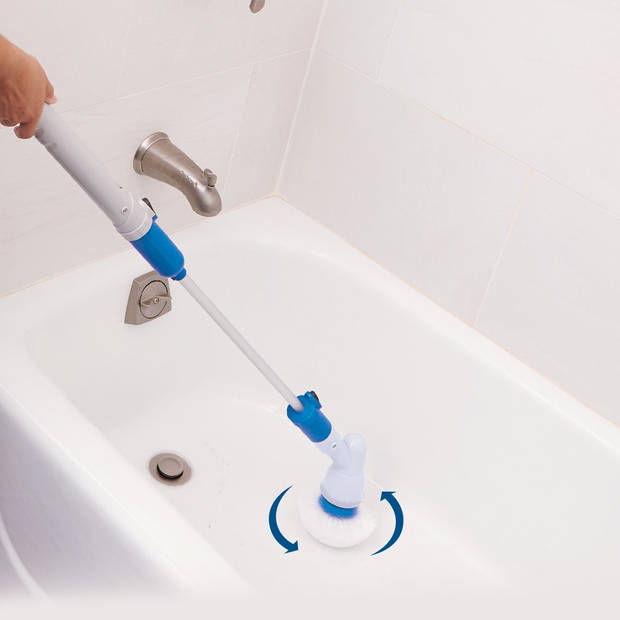 Mediashop Hurricane Spin Scrubber elektrische schoonmaakborstel - roterende schrobborstel met 3 opzetborstels