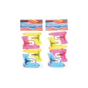 2x Waterpistool/waterpistolen 4-pack 11 cm - Waterpistolen