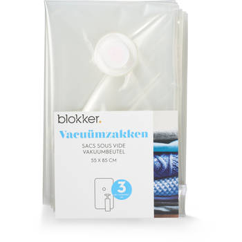 Blokker Vacuum Opbergzak 55x85 Set Van 3