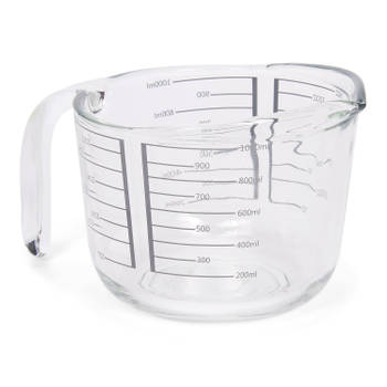 Blokker maatbeker - glas - 1 liter