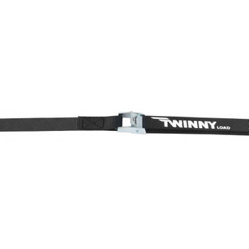Twinny Load spanband met snelsluiting 5 meter zwart