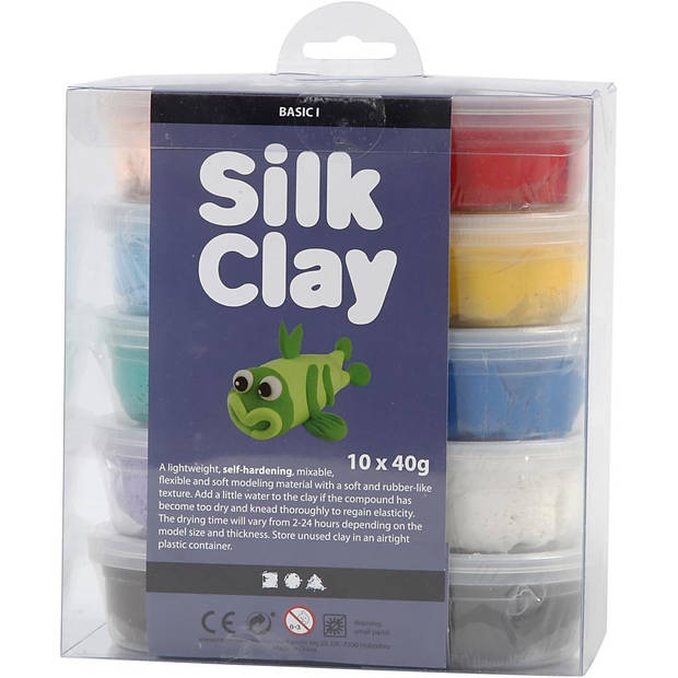 Silk Clay Basic I kleiset 10 x 40 gram 10-delig (79143)