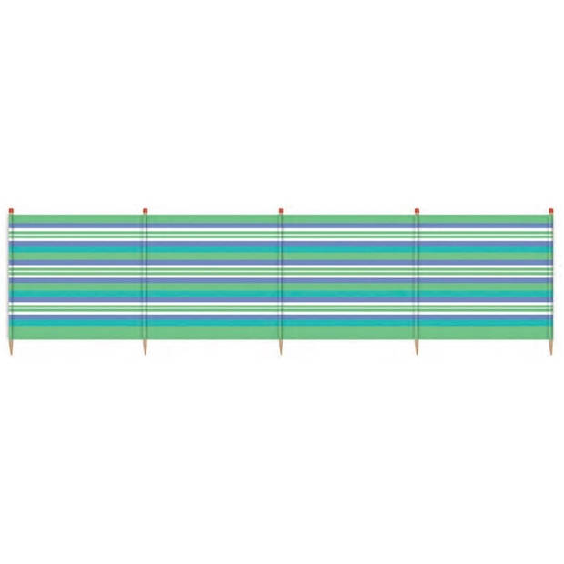 Yello windscherm 4 palen 90 x 224 cm groen/blauw