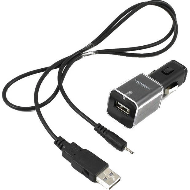 Grundig autolader USB voor Nokia 12/24 Volt 1 Ampère zwart