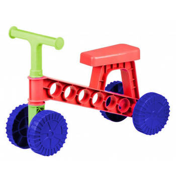 Playfun Loopfiets met 4 wielen mini loopfiets Junior Multicolor