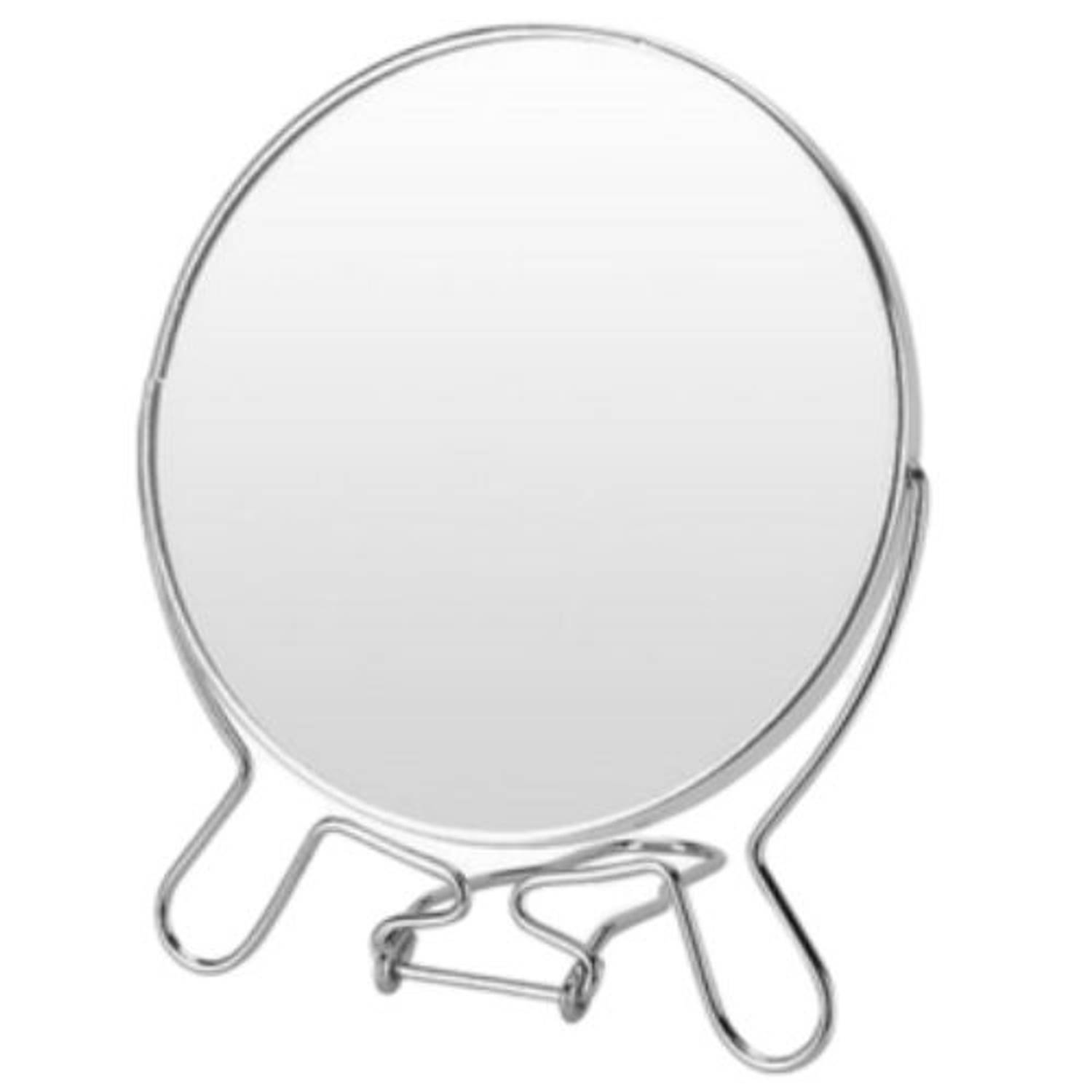 Bliksem Pa Tegen de wil Orange85 Make-up spiegel - Tafel - Staand - 2x vergroting - Scheerspiegel -  Cosmetica - Draagbaar - Metaal | Blokker