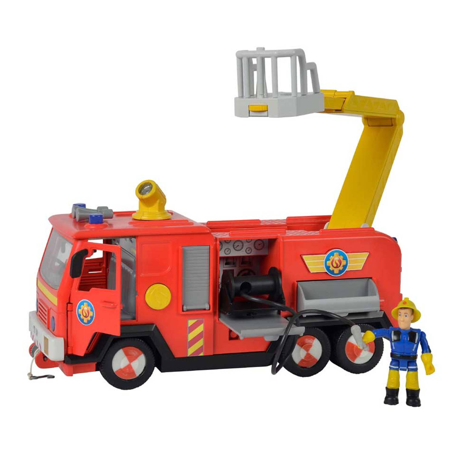 Crack pot Modernisering picknick Brandweerman Sam brandweerwagen Jupiter 2.0 - 28 cm | Blokker