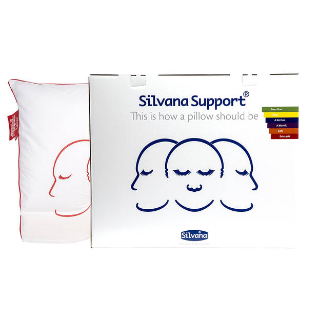Silvana Support Grenat synthetisch zacht hoofdkussen - 100% gesiliconiseerde holle polyester vezel - Wit