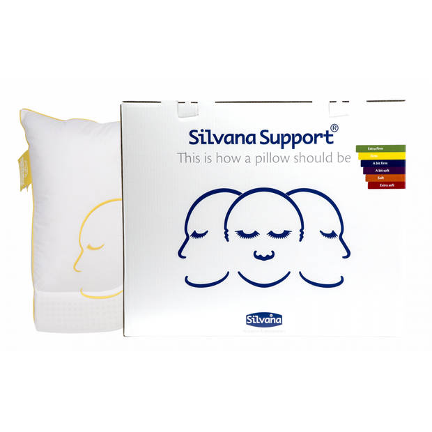 Silvana Support Cristal latex stevig hoofdkussen - Latex, in combinatie met gesiliconiseerde holle polyester vezel - Wit