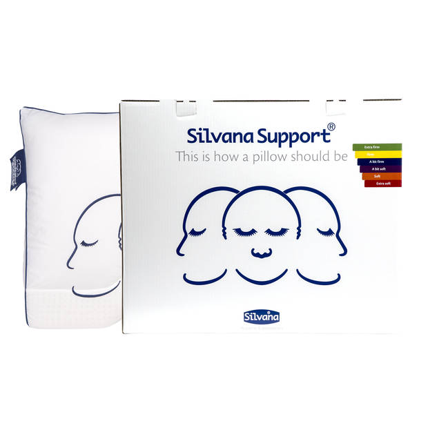 Silvana Support Hoofdkussen Fluorine Medium Stevig - blauw 60x70cm