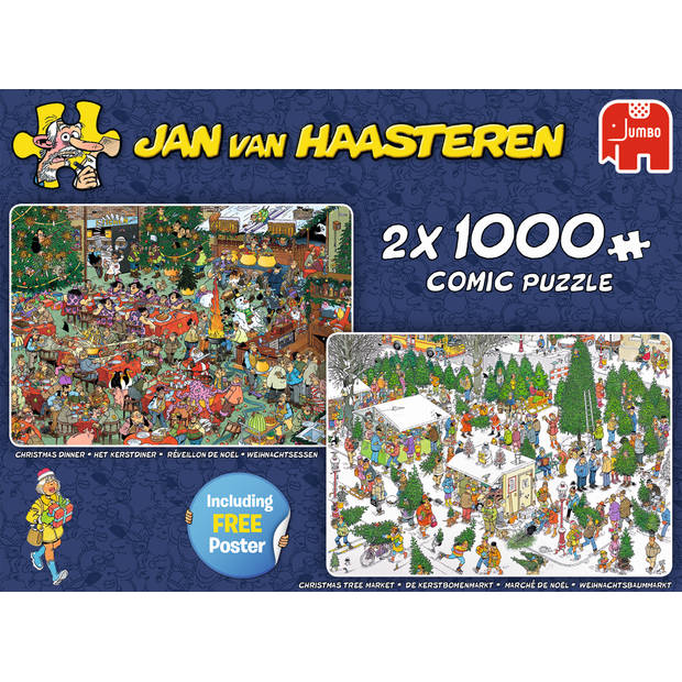 Jan van Haasteren puzzel kerstcadeautjes - 2 x 1000 stukjes