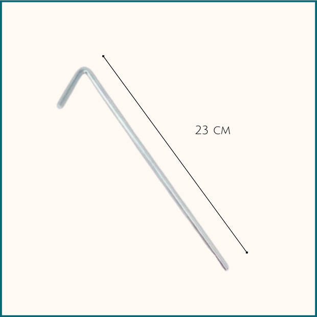 6x grondpennen/tentharingen metaal 23 cm - Tentharingen