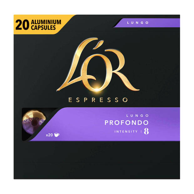 L'OR Espresso Lungo Profondo koffiecups grootverpakking 20 stuks