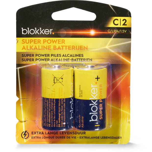 Blokker Alkaline Batterijen - C - 2 stuks