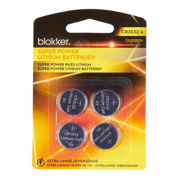 Blokker Lithium Batterij - CR2032 - 4 stuks